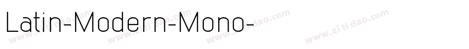 Latin-Modern-Mono字体转换