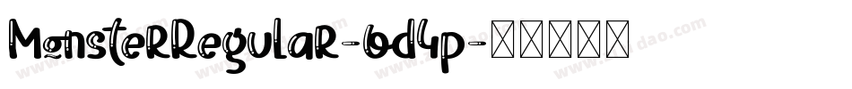 MonsterRegular-Od4p字体转换