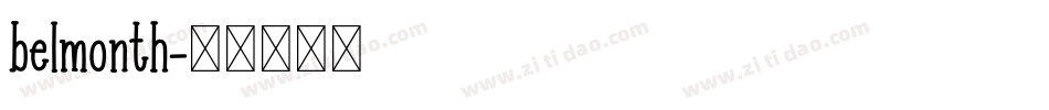 belmonth字体转换