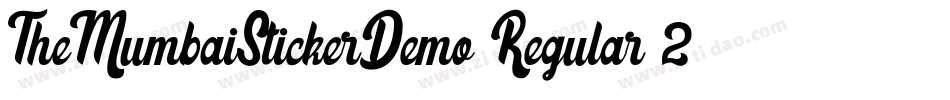 TheMumbaiStickerDemo-Regular-2字体转换