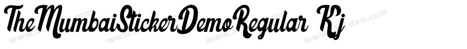 TheMumbaiStickerDemoRegular-Kj6o字体转换