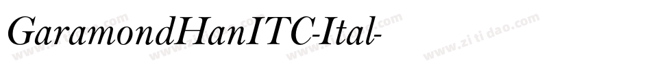 GaramondHanITC-Ital字体转换