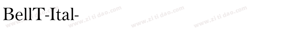 BellT-Ital字体转换