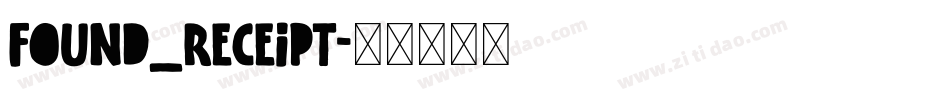 Found_Receipt字体转换