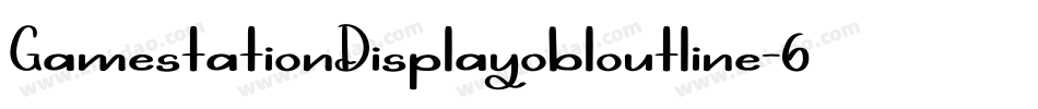 GamestationDisplayobloutline-6GMM字体转换