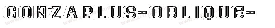 GonzaPlus-Oblique字体转换