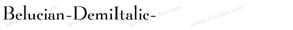 Belucian-DemiItalic字体转换