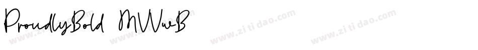 ProudlyBold-MVVwB字体转换