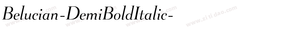 Belucian-DemiBoldItalic字体转换