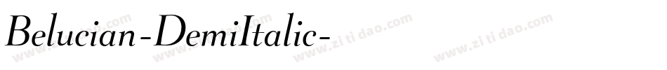 Belucian-DemiItalic字体转换