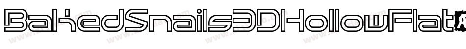 BakedSnails3DHollowFlat字体转换