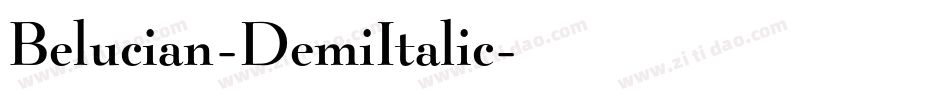 Belucian-DemiItalic字体转换