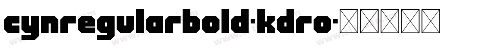 CynRegularBold-KdRo字体转换