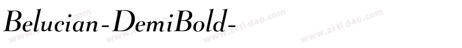 Belucian-DemiBold字体转换