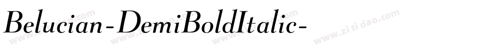 Belucian-DemiBoldItalic字体转换