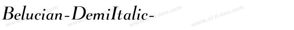 Belucian-DemiItalic字体转换