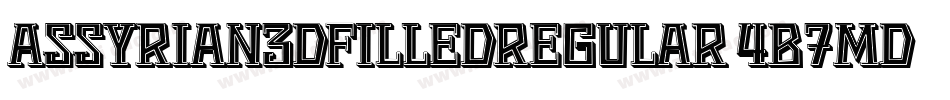 Assyrian3DFilledRegular-4B7MD字体转换
