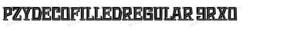 PzydecoFilledRegular-9RX0字体转换