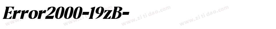 Error2000-19zB字体转换