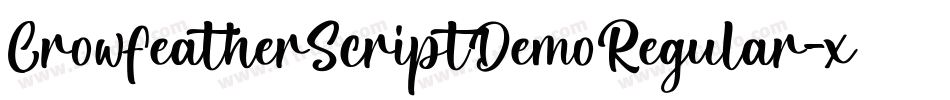 CrowfeatherScriptDemoRegular-xMdq字体转换