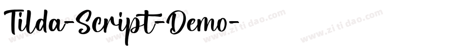 Tilda-Script-Demo字体转换