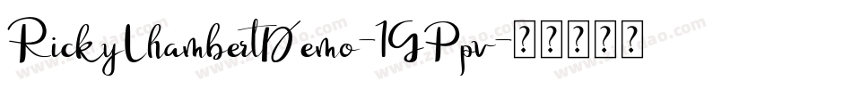RickyLhambertDemo-1GPpv字体转换