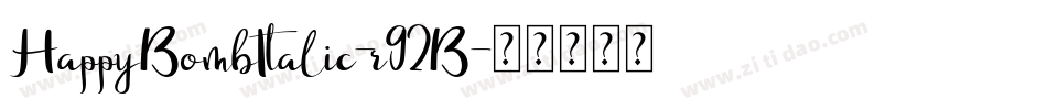 HappyBombItalic-r92B字体转换