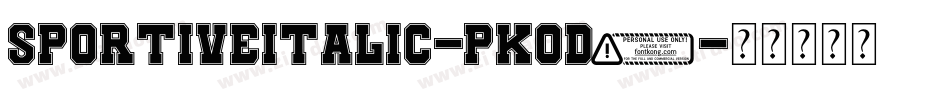 SportiveItalic-PKOd7字体转换