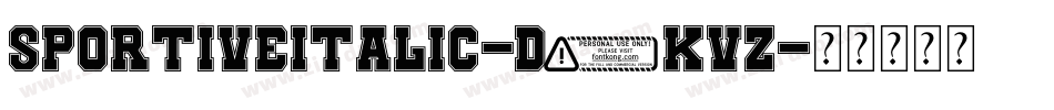 SportiveItalic-d9KVZ字体转换