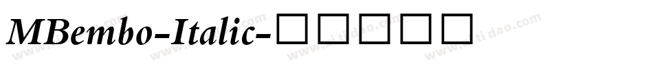 MBembo-Italic字体转换