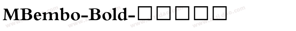 MBembo-Bold字体转换