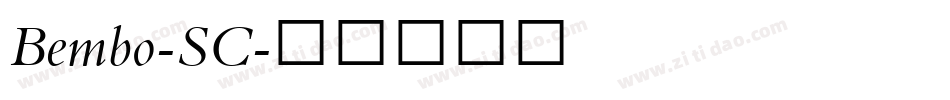 Bembo-SC字体转换