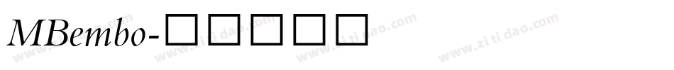 MBembo字体转换