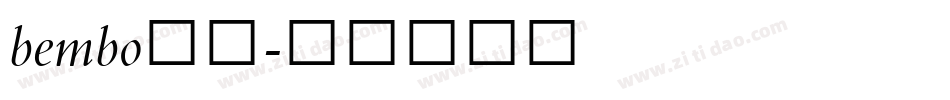 bembo字库字体转换