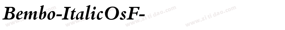 Bembo-ItalicOsF字体转换
