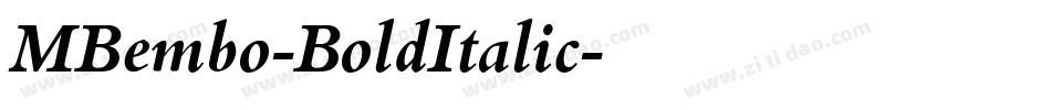 MBembo-BoldItalic字体转换