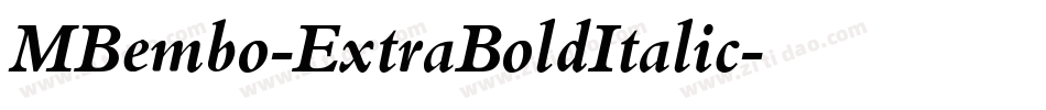 MBembo-ExtraBoldItalic字体转换