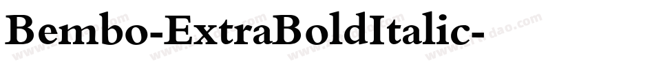 Bembo-ExtraBoldItalic字体转换