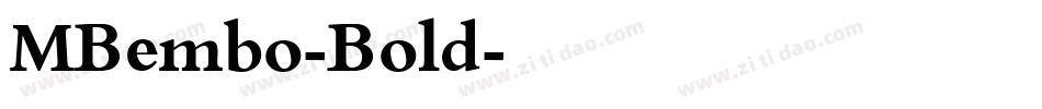 MBembo-Bold字体转换