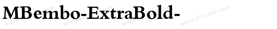 MBembo-ExtraBold字体转换