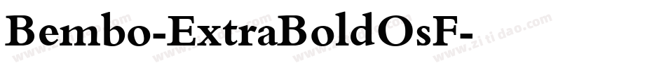 Bembo-ExtraBoldOsF字体转换