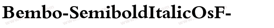 Bembo-SemiboldItalicOsF字体转换