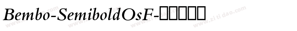 Bembo-SemiboldOsF字体转换