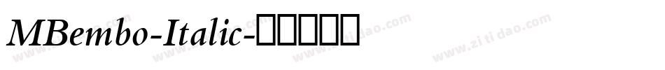 MBembo-Italic字体转换