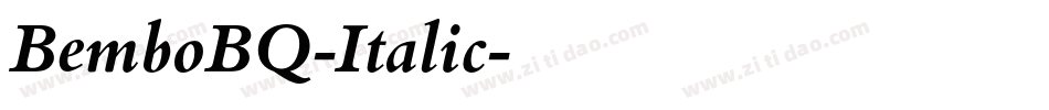 BemboBQ-Italic字体转换