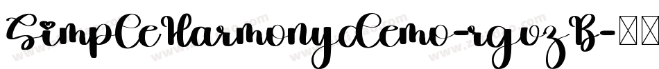 SimpleHarmonydemo-rgvzB字体转换