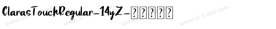 ClarasTouchRegular-14yZ字体转换