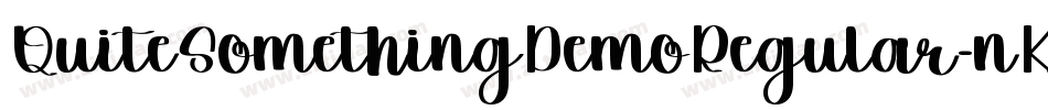 QuiteSomethingDemoRegular-nKx4字体转换