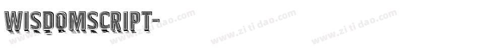 wisdomscript字体转换