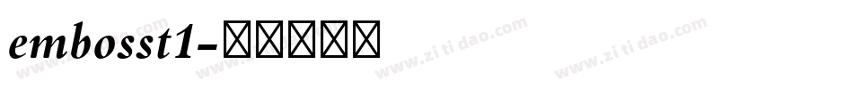 embosst1字体转换
